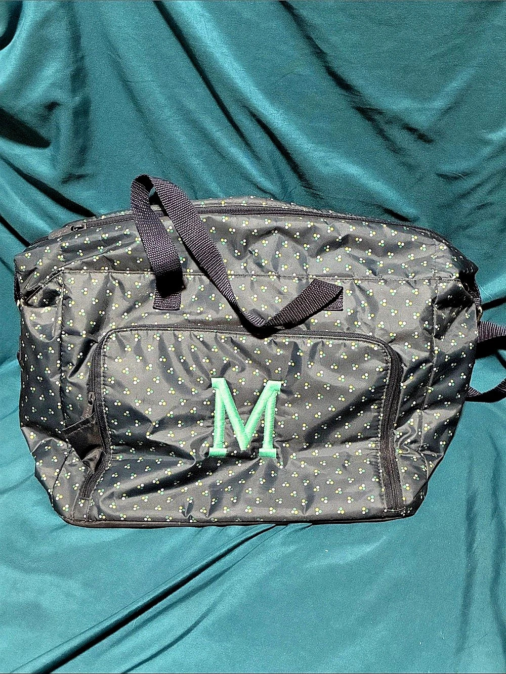 Thirty-One Patterned Baby Bag in Navy & Green “M”